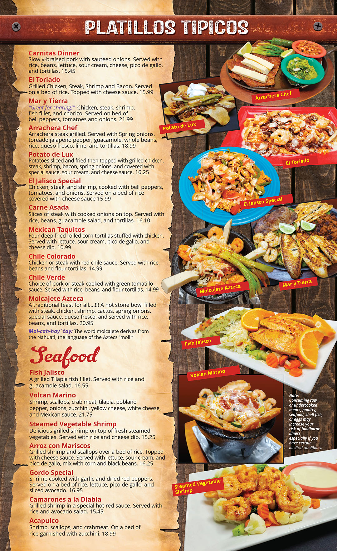 El Maguey Mexican Restaurant, Edwardsville platters, seafood