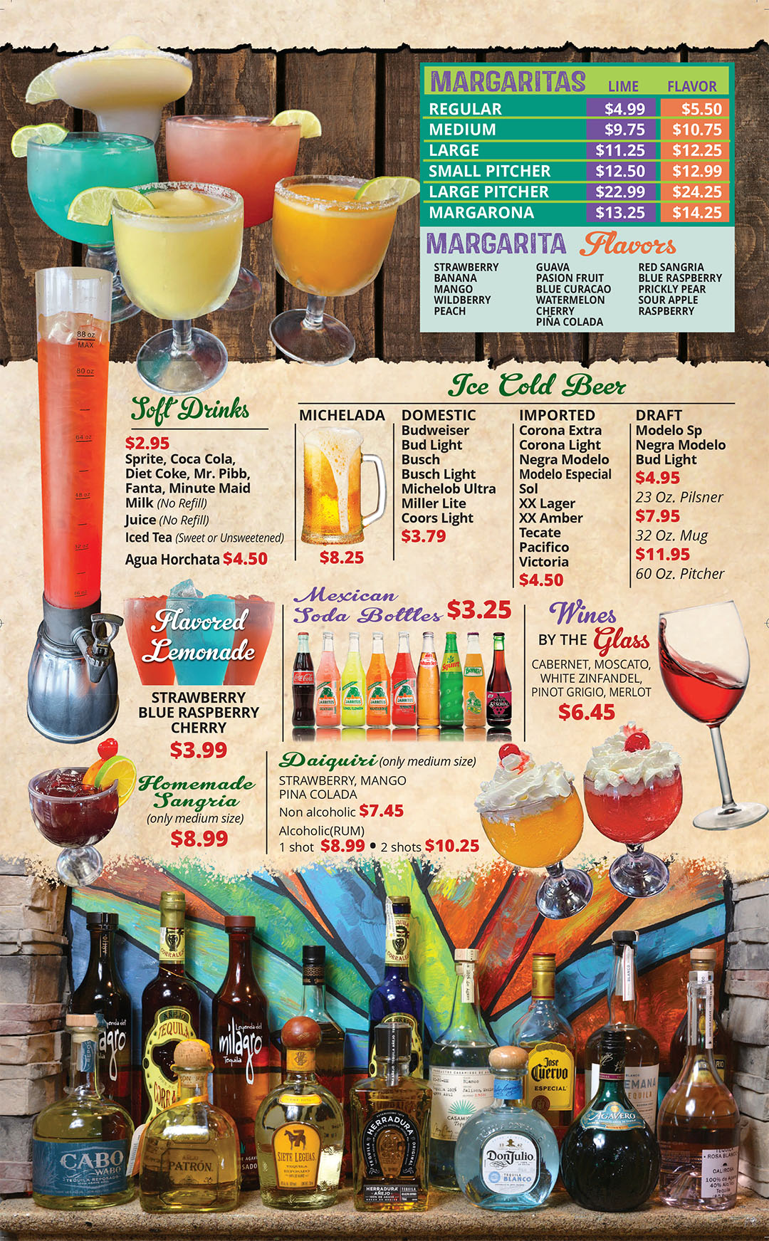 El Maguey Mexican Restaurant drinks selection